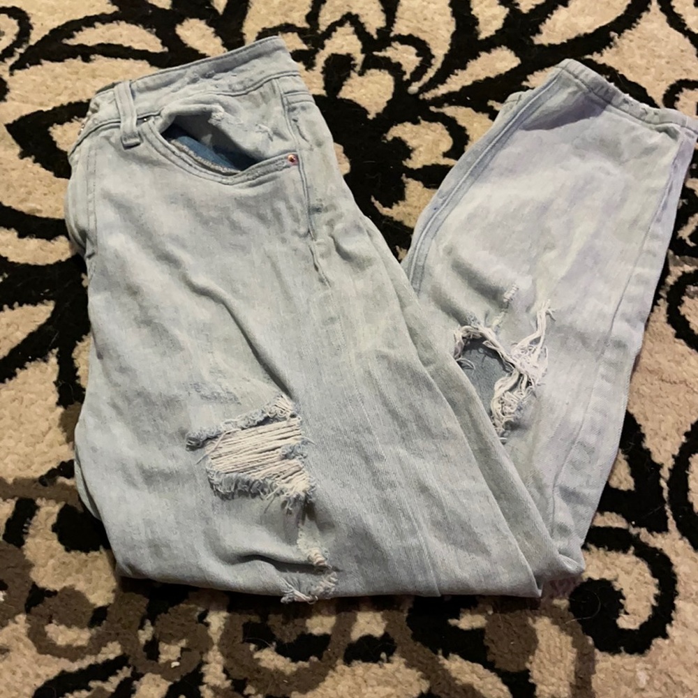 Ripped mom jeans